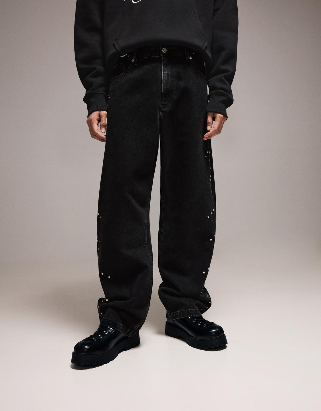 Jeans baggy fit clous