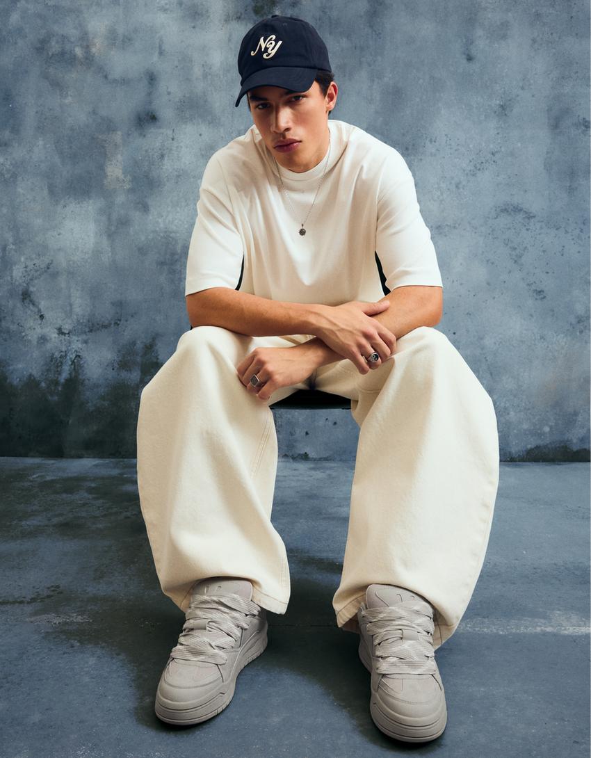 Chunky skater trainers-Grey