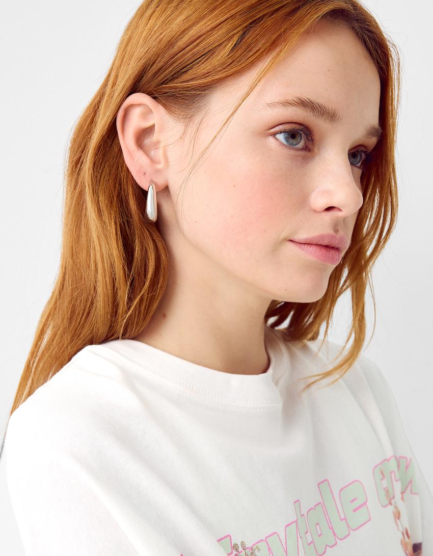 طقم من 2 أقراط سيجنتشر إيديشن-فضي-1