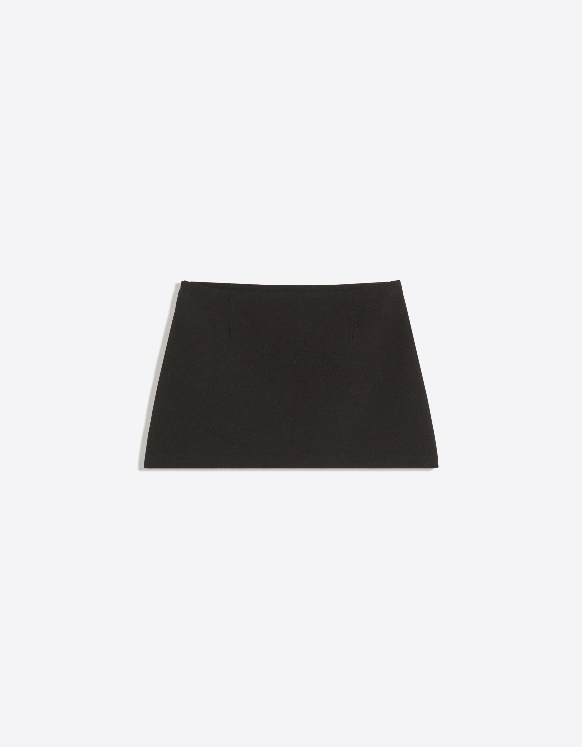 Button-up mini skirt — Black