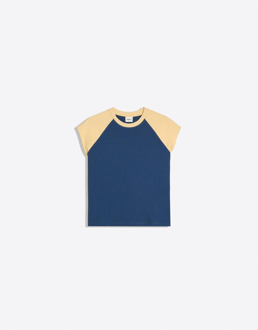 Short sleeve raglan T-shirt-Navy