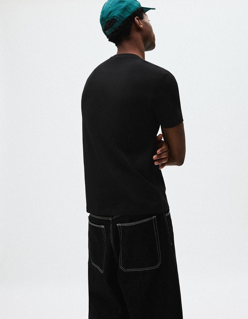 short sleeve T-shirt-Black