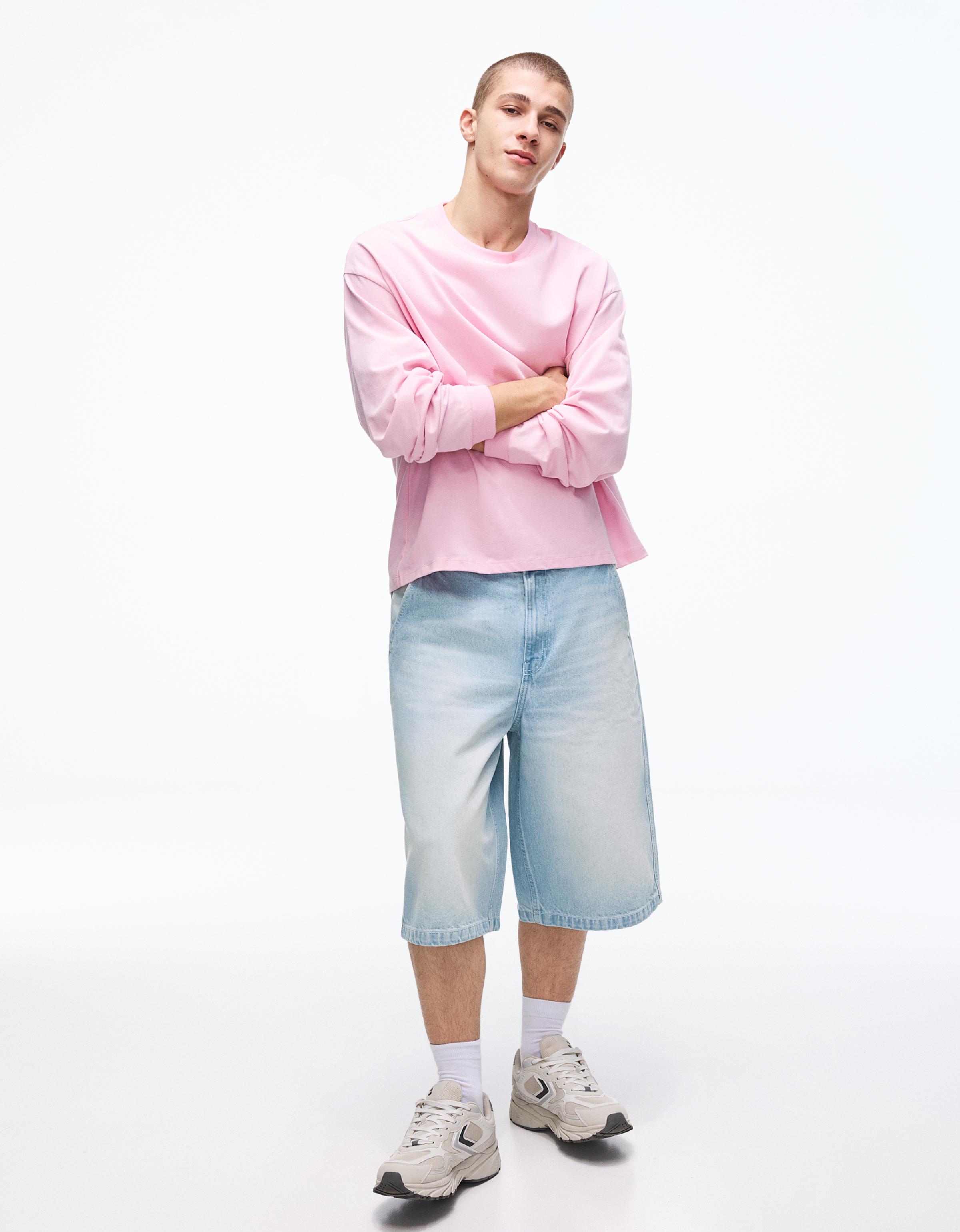 Skater denim bermuda - Görsel 19