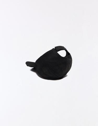 Distressed print cap — Black 2