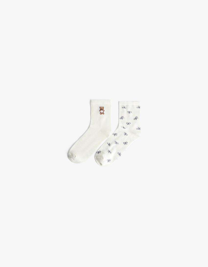 Pack 2 calcetines print-Marino-0