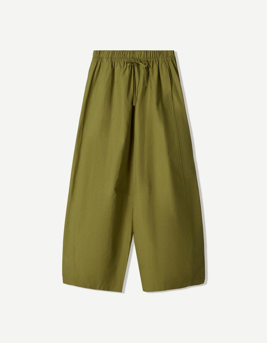 Pantalón barrel cropped-Verde-4