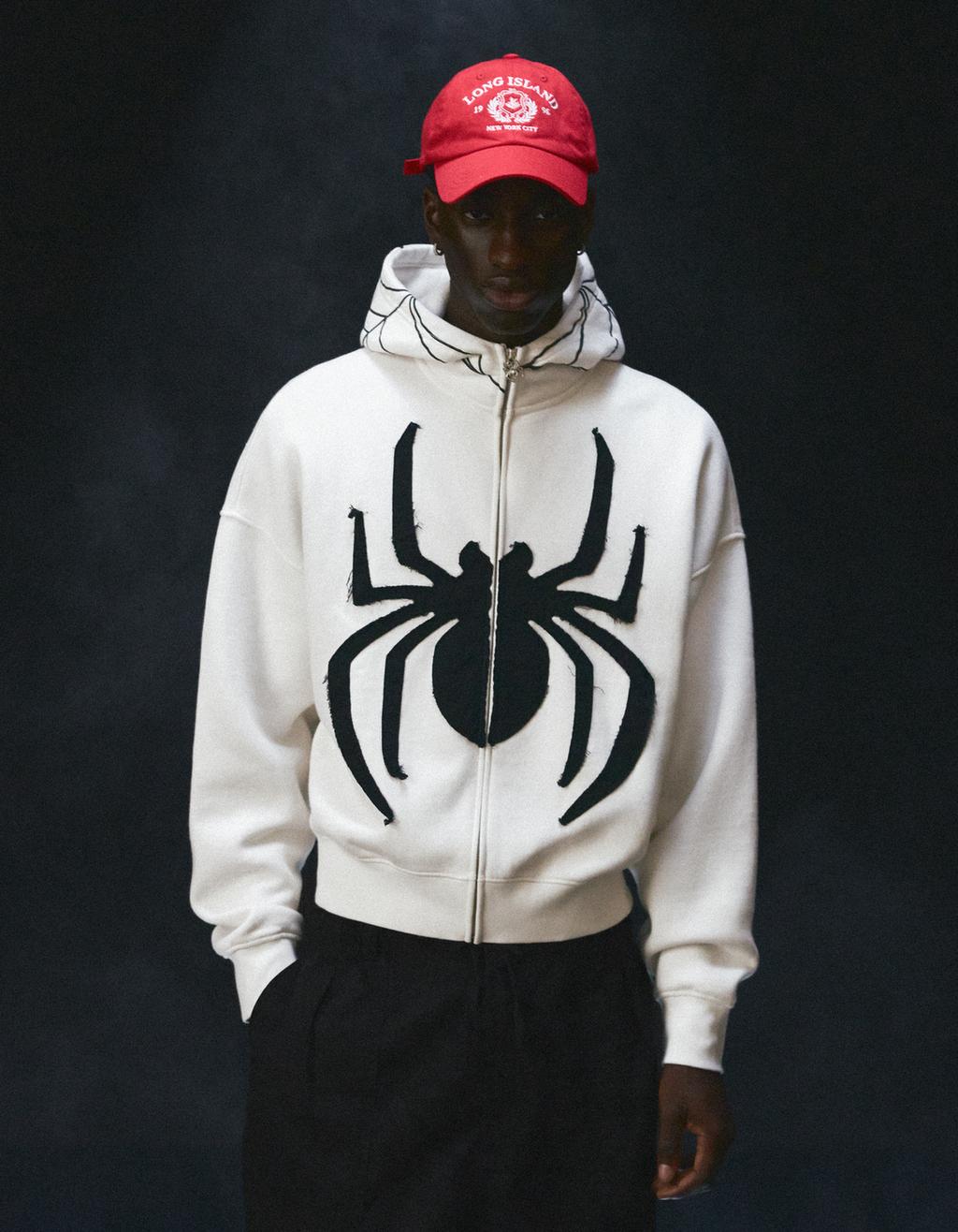 SPIDER-MAN zip-up sweatshirt with hood