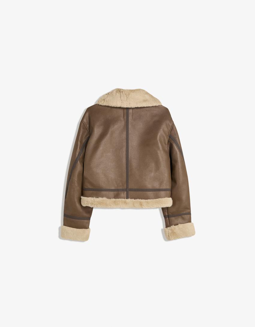 Double-faced jacket-Brown