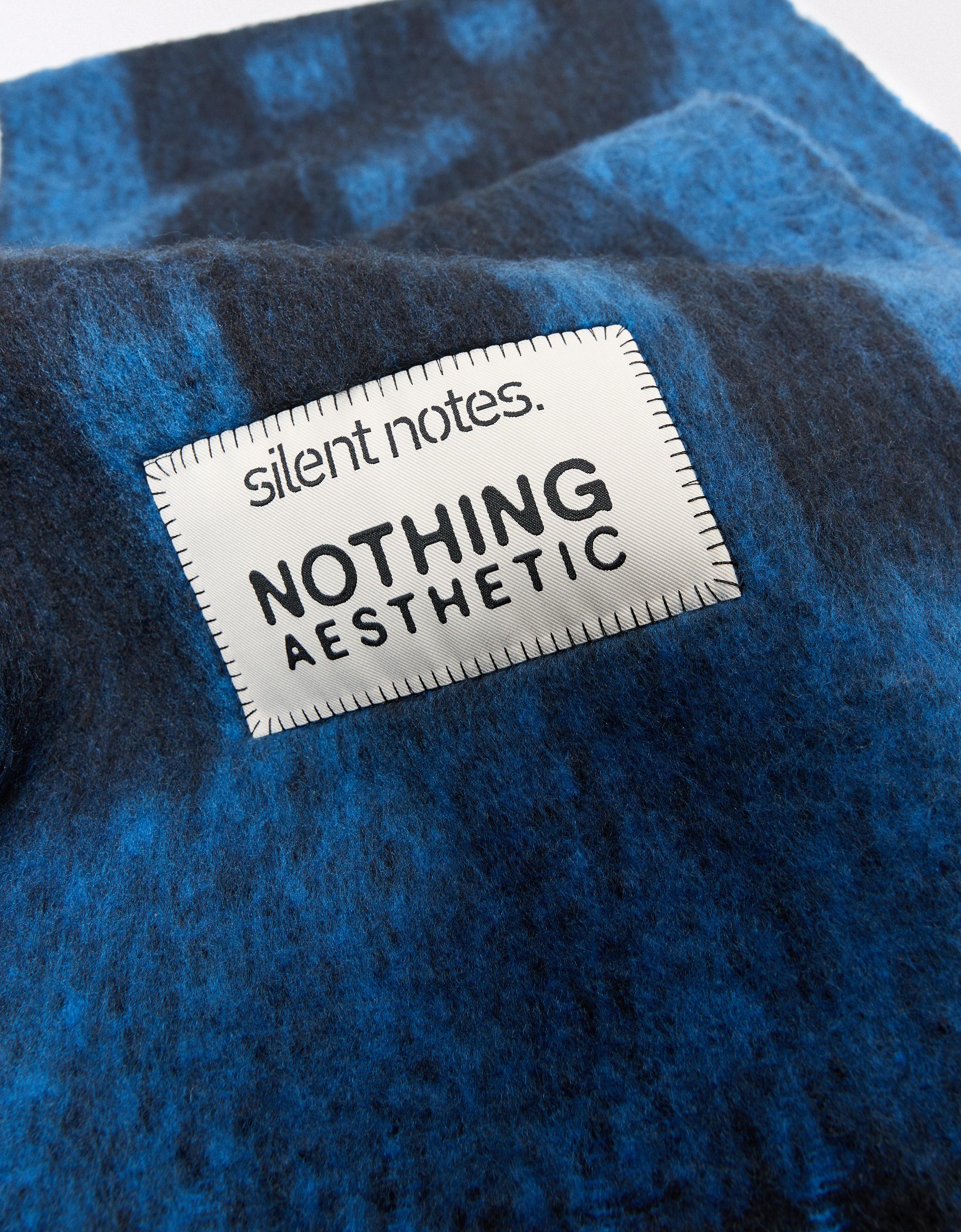 Maxi lettering scarf — Blue