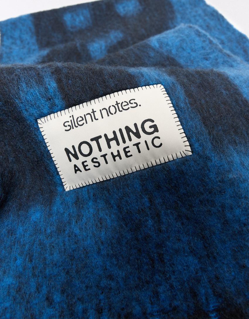 Bufanda maxi lettering-Azul