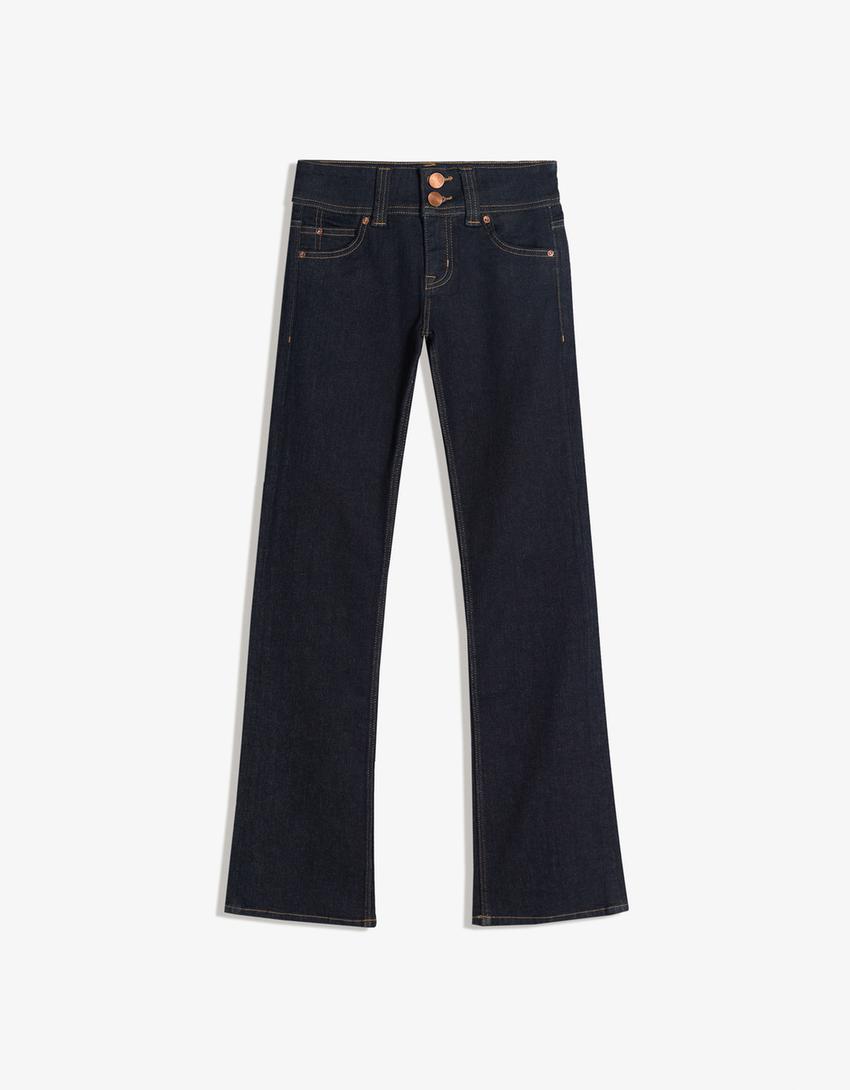 Jeans bootcut flaps-Azul
