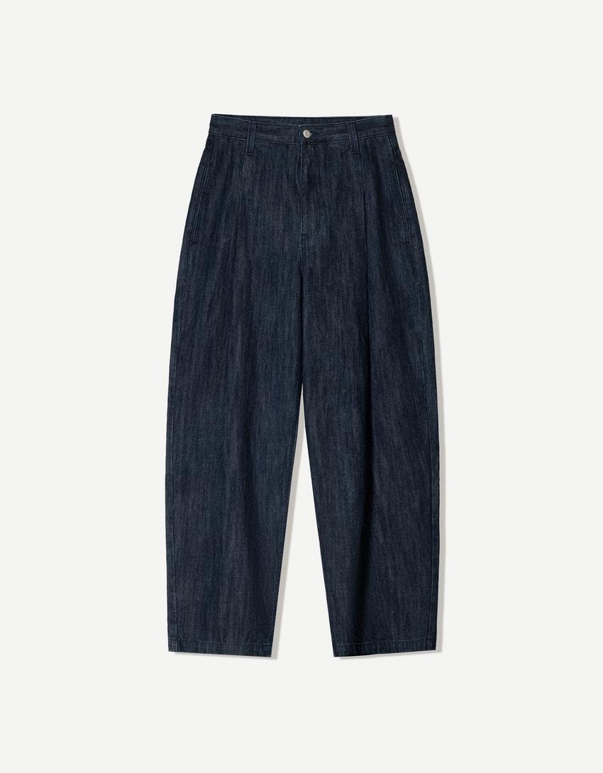 Wide-leg balloon jeans