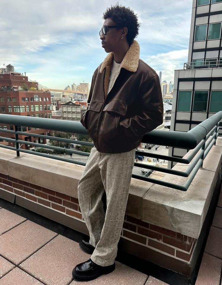 Cazadora efecto piel