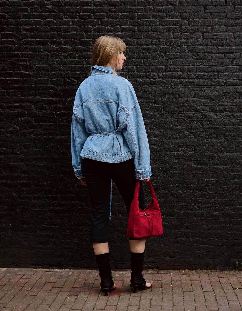Oversize denim jacket-Light blue