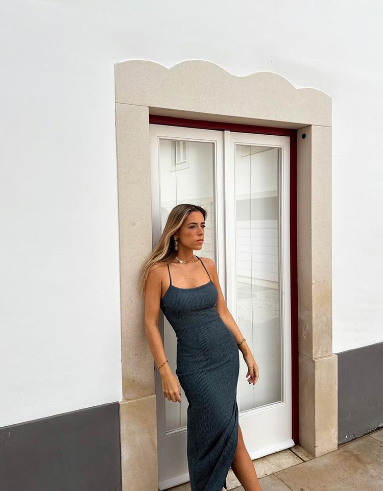 Strappy rustic midi dress