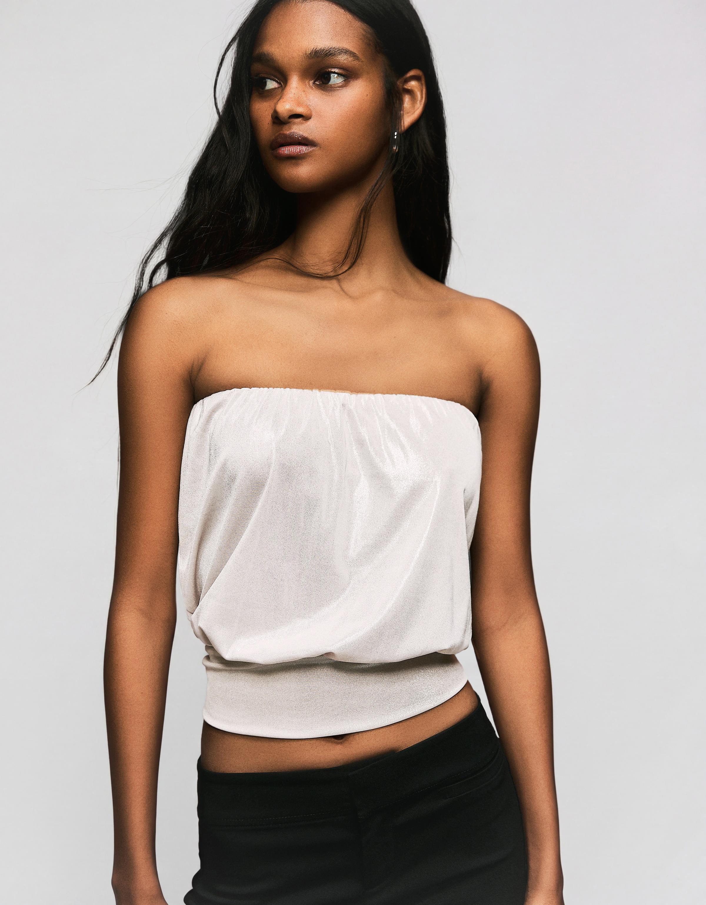 Balonlu bandeau top - Görsel 23