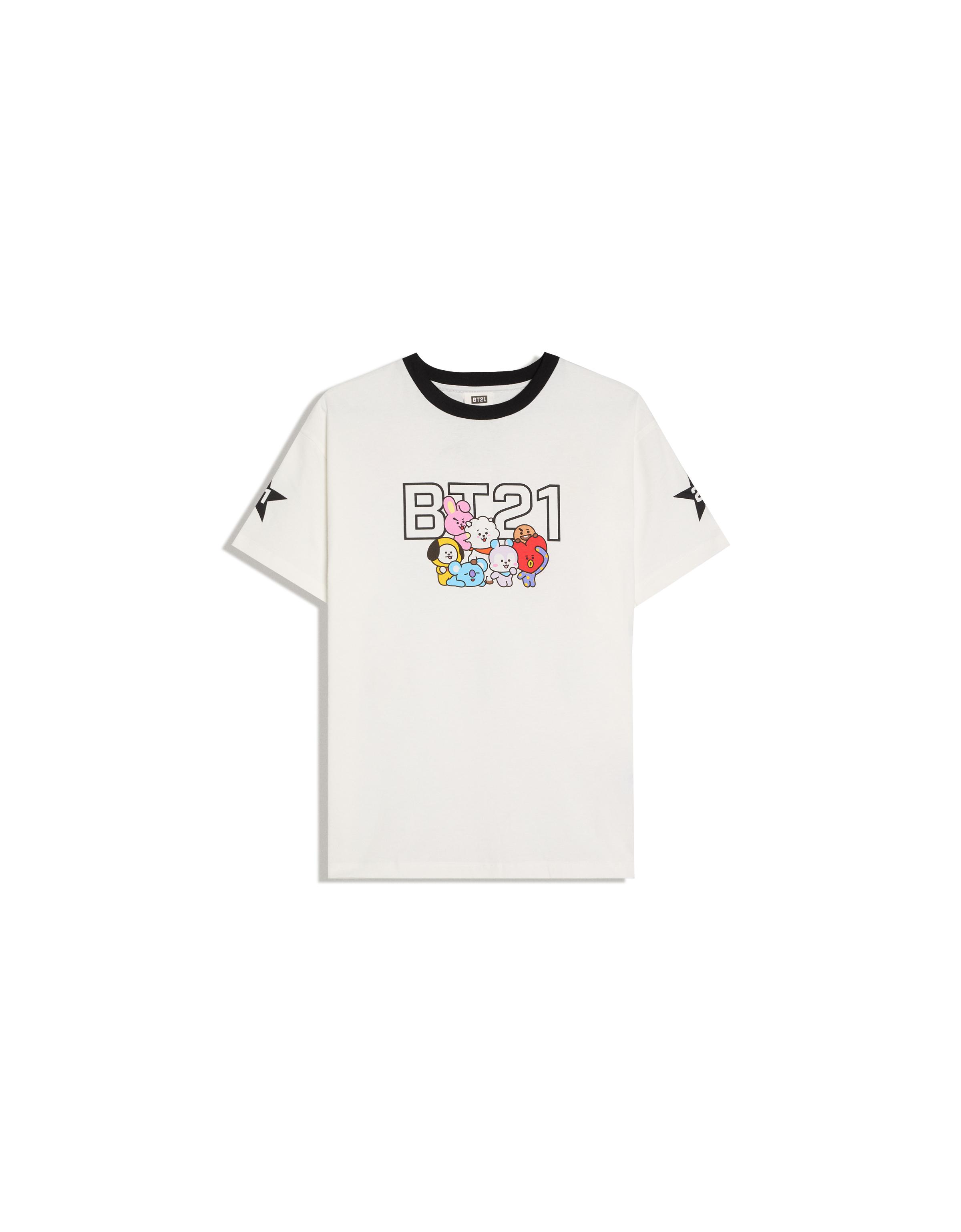 BT21 print oversize T-shirt — Off white
