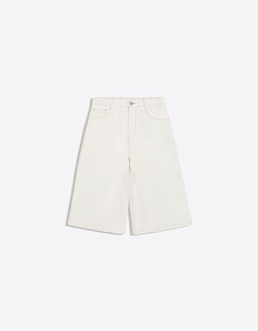 Slouchy denim Bermuda jorts — White 5