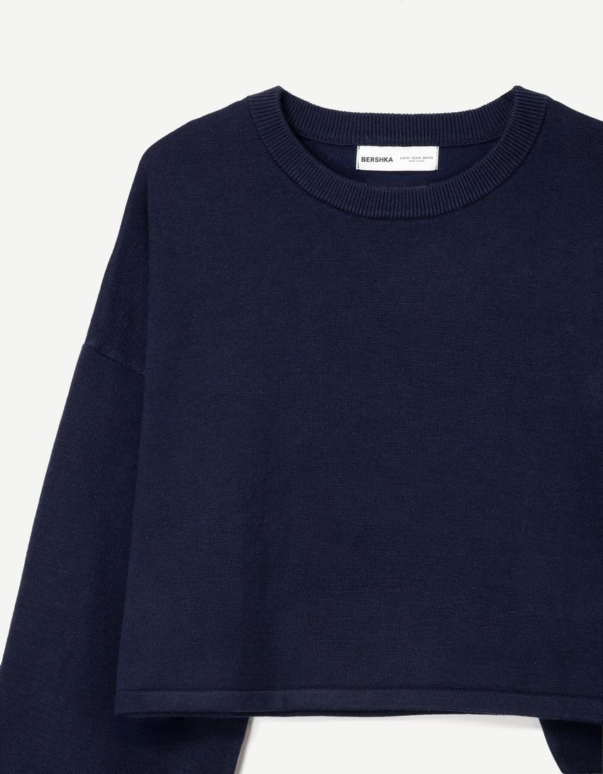 Cropped jumper-Blue-2