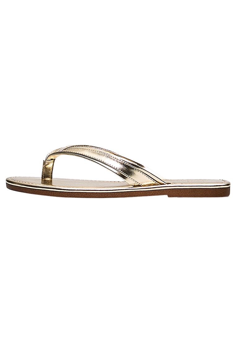FLAT THONG SANDALS — Gold