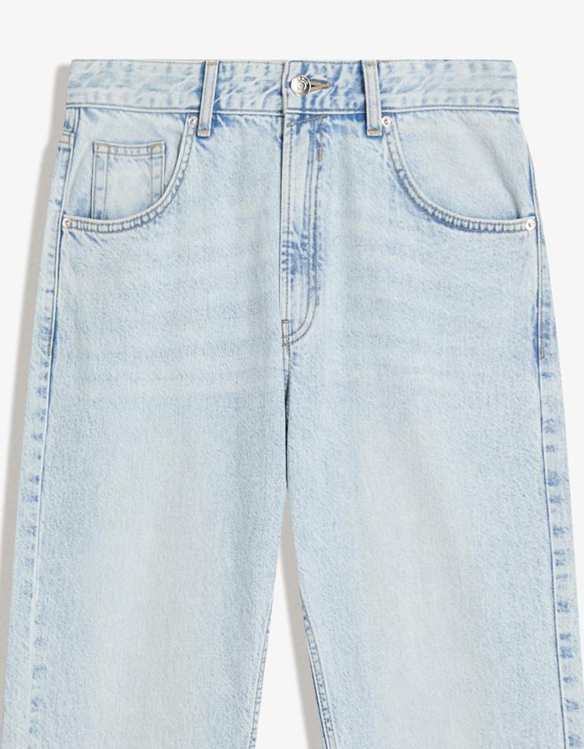 ג'ינס מתרחב בגזרת Straight fit-תכלת-2