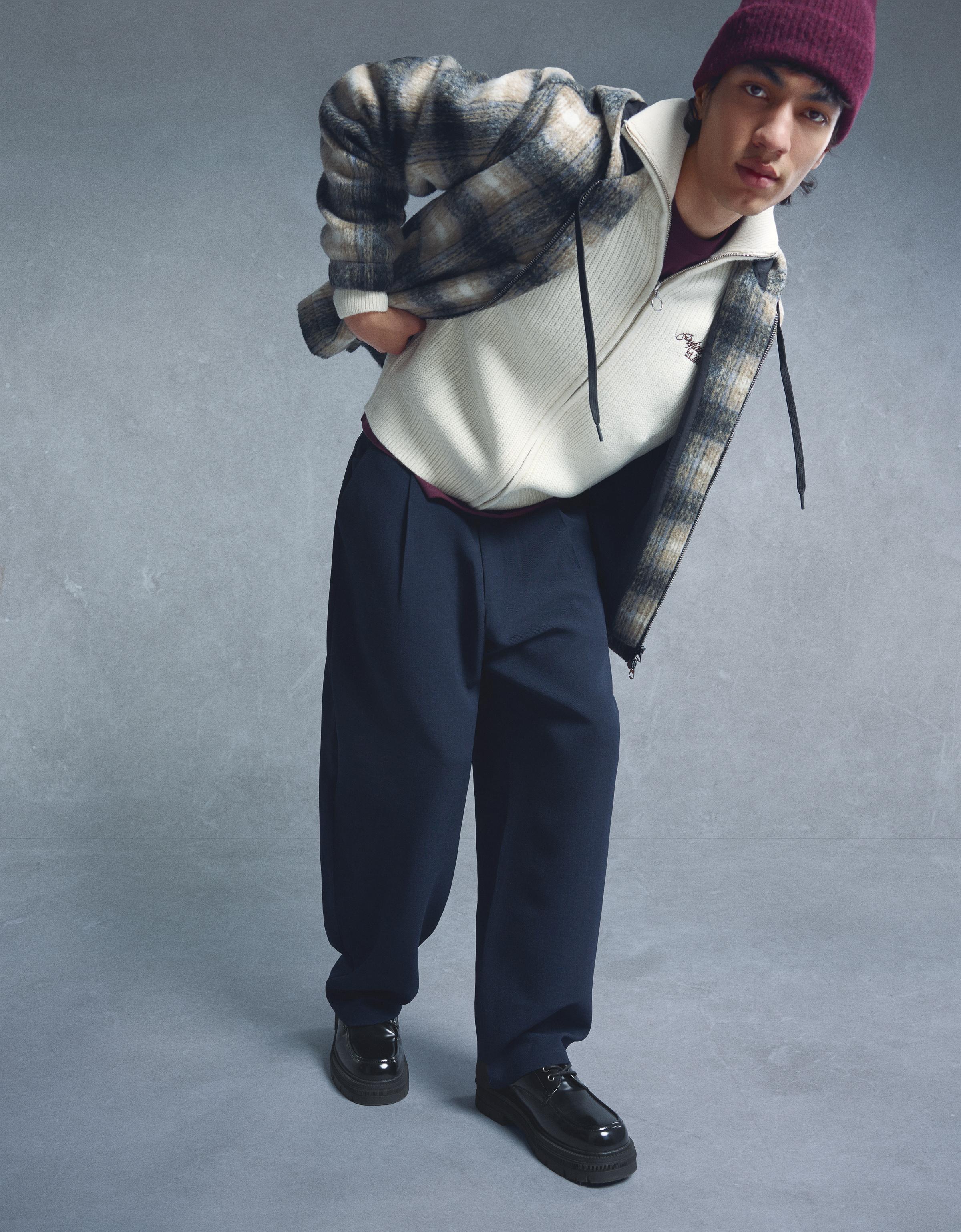 Super baggy tailored trousers — Navy