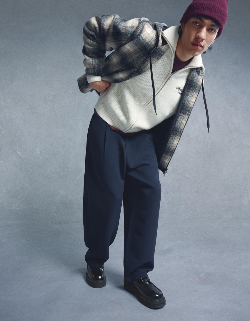 Pantalon super baggy tailoring-Marine