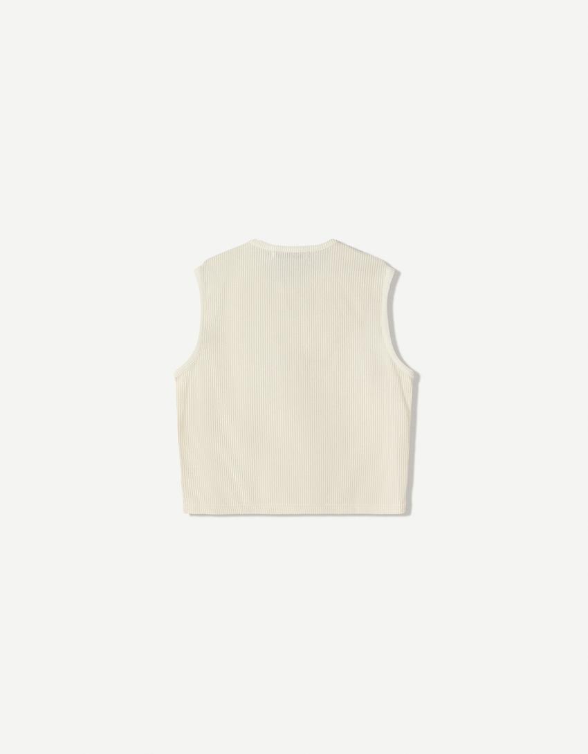 Gilet workwear-Blanc cassé
