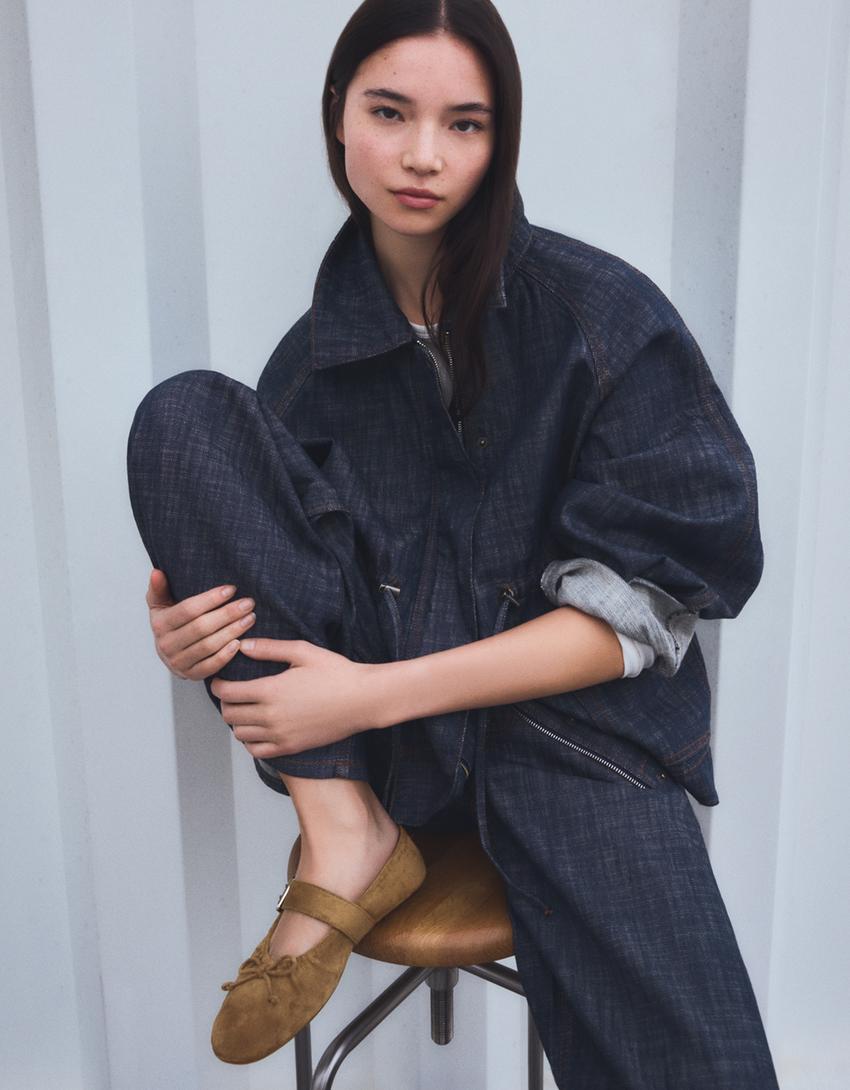 BALERINKE S KOPČOM-Tamnosmeđa