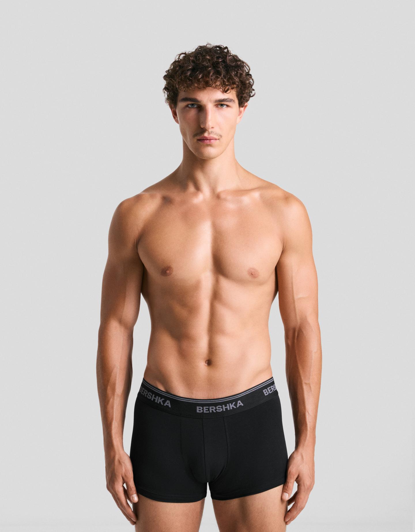 Bershka trójpak bokserek szary