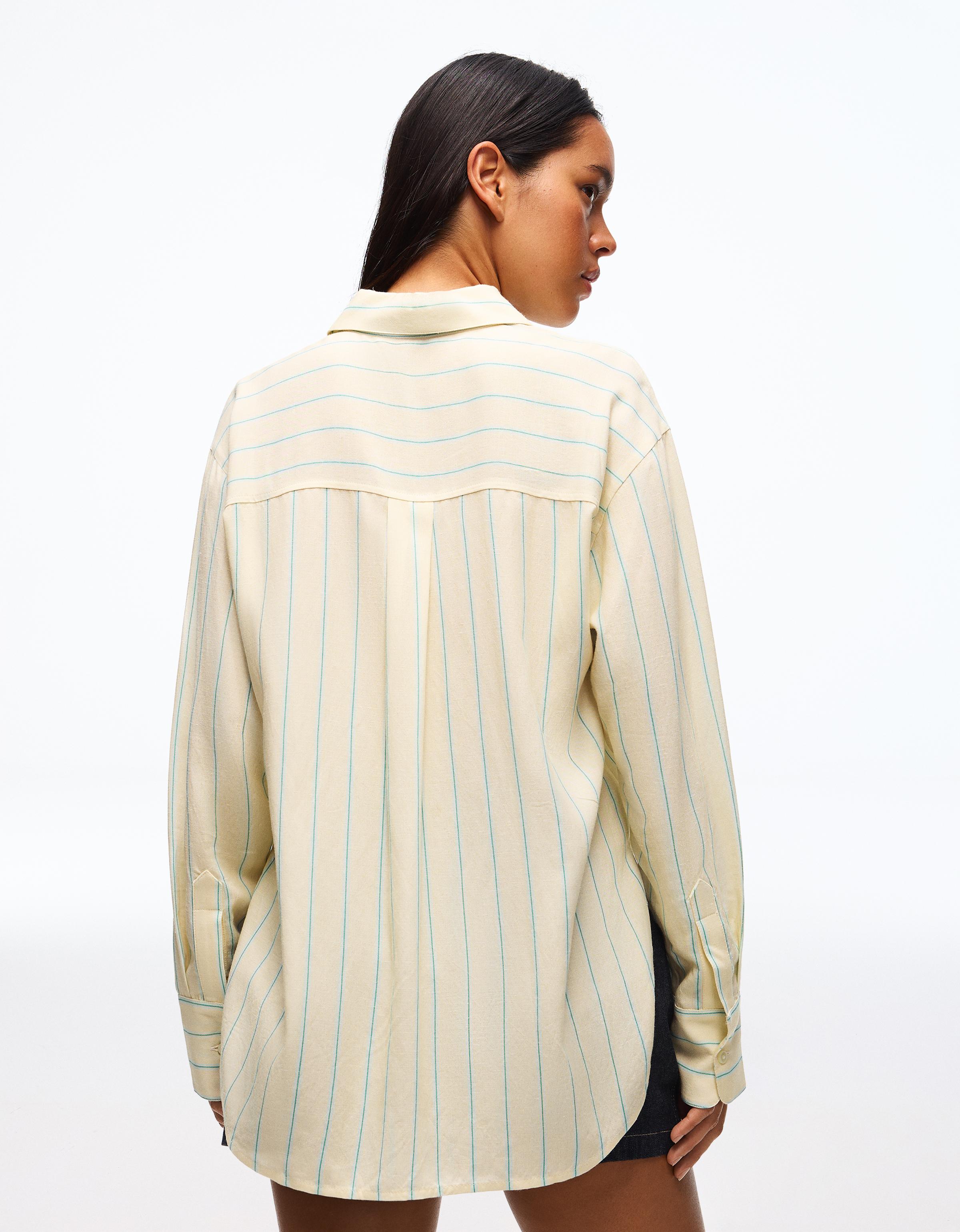 Oversize dökümlü gömlek - Görsel 44