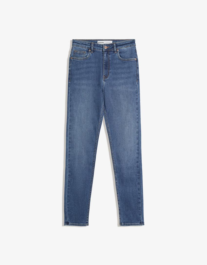 Farmerke super high waist skinny soft-Svetloplava-0