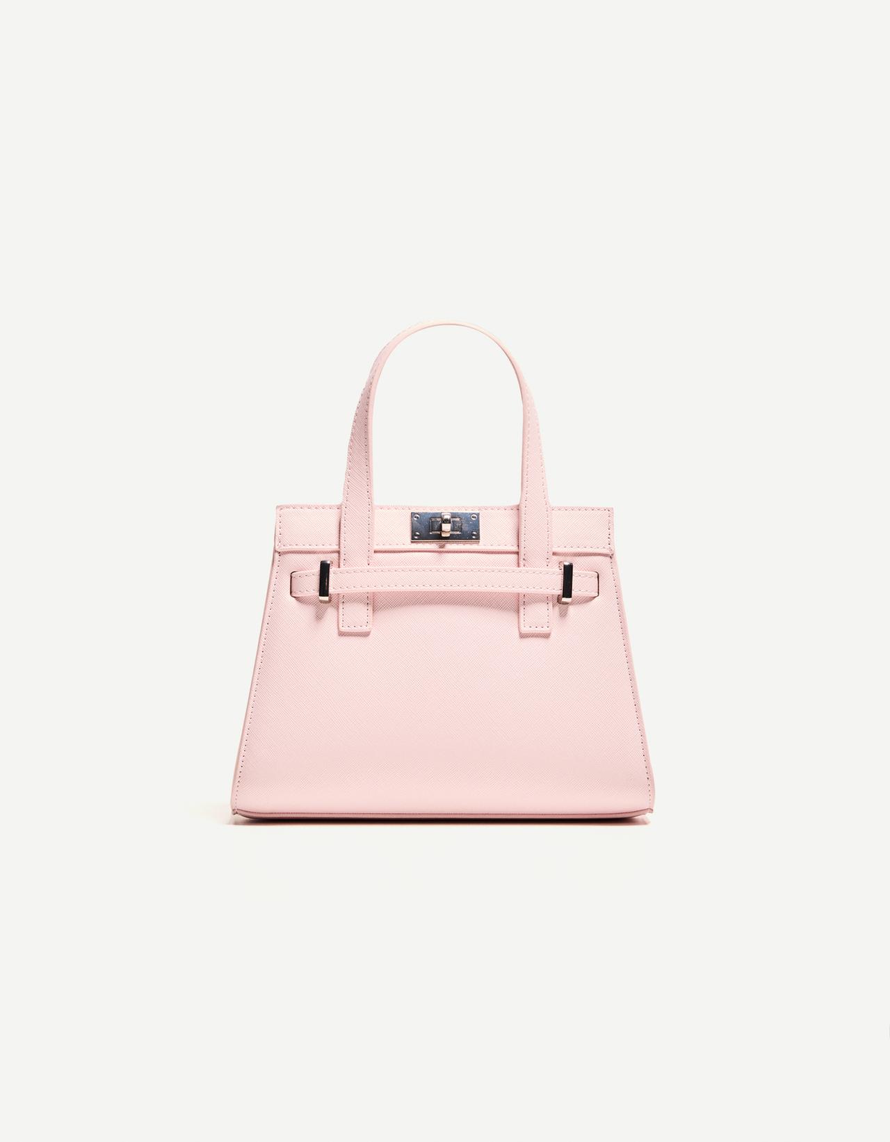 Textured minaudière — Pink