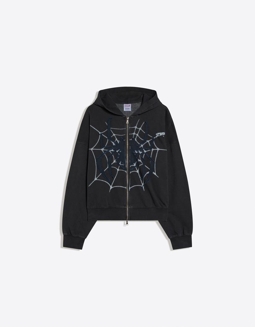 Spider-Man zip-up sweatshirt-Grey