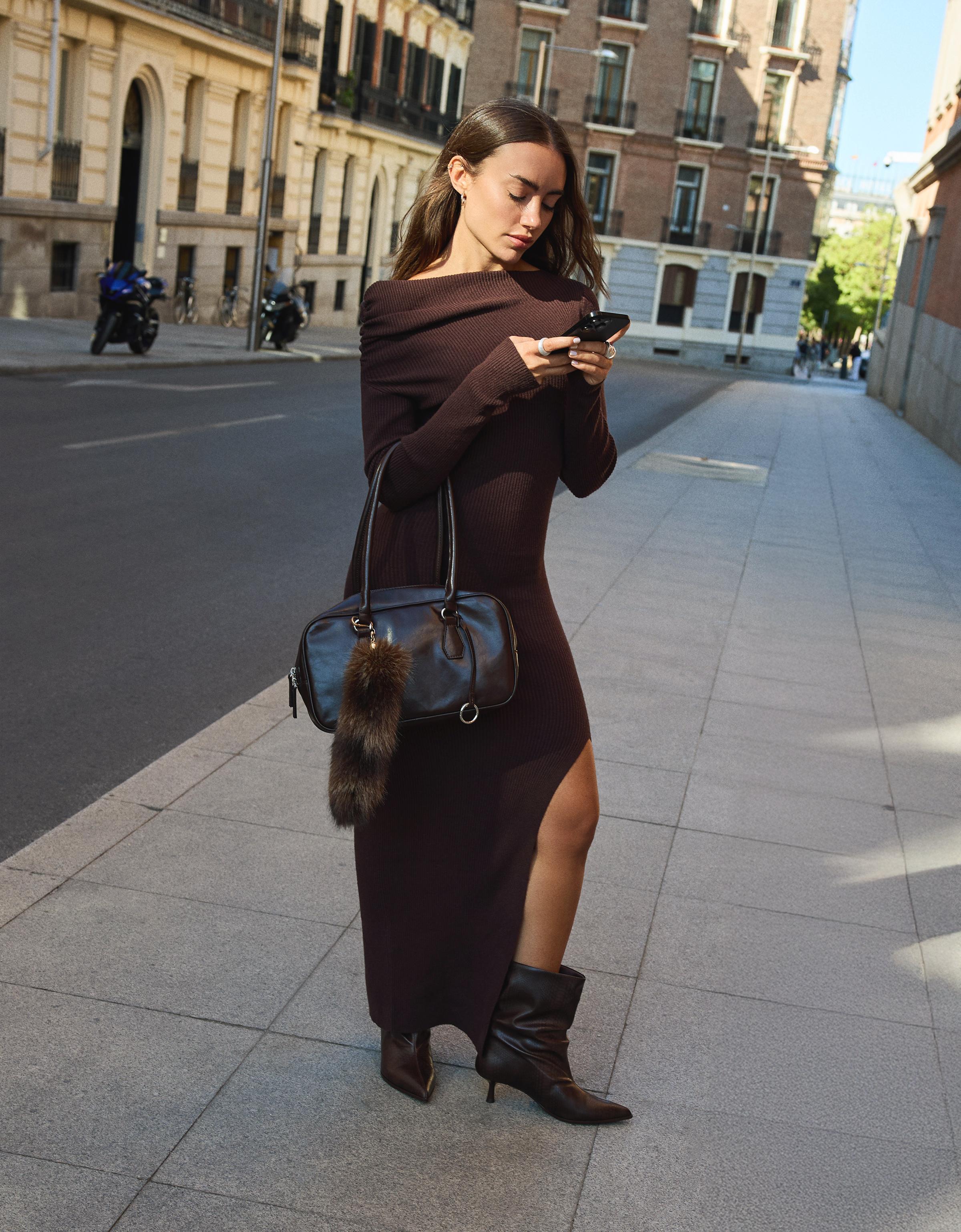 Bershka Tasche In Lederoptik Damen Braun