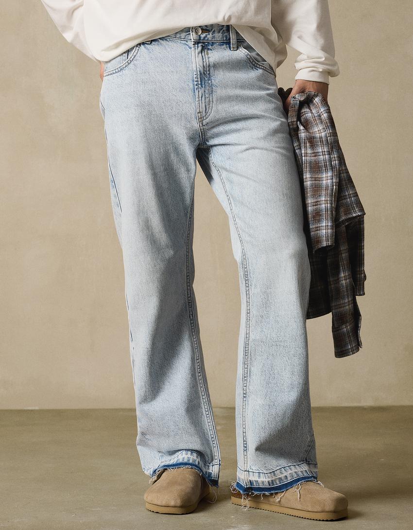 Jeans flare straight fit-Azzurro Chiaro