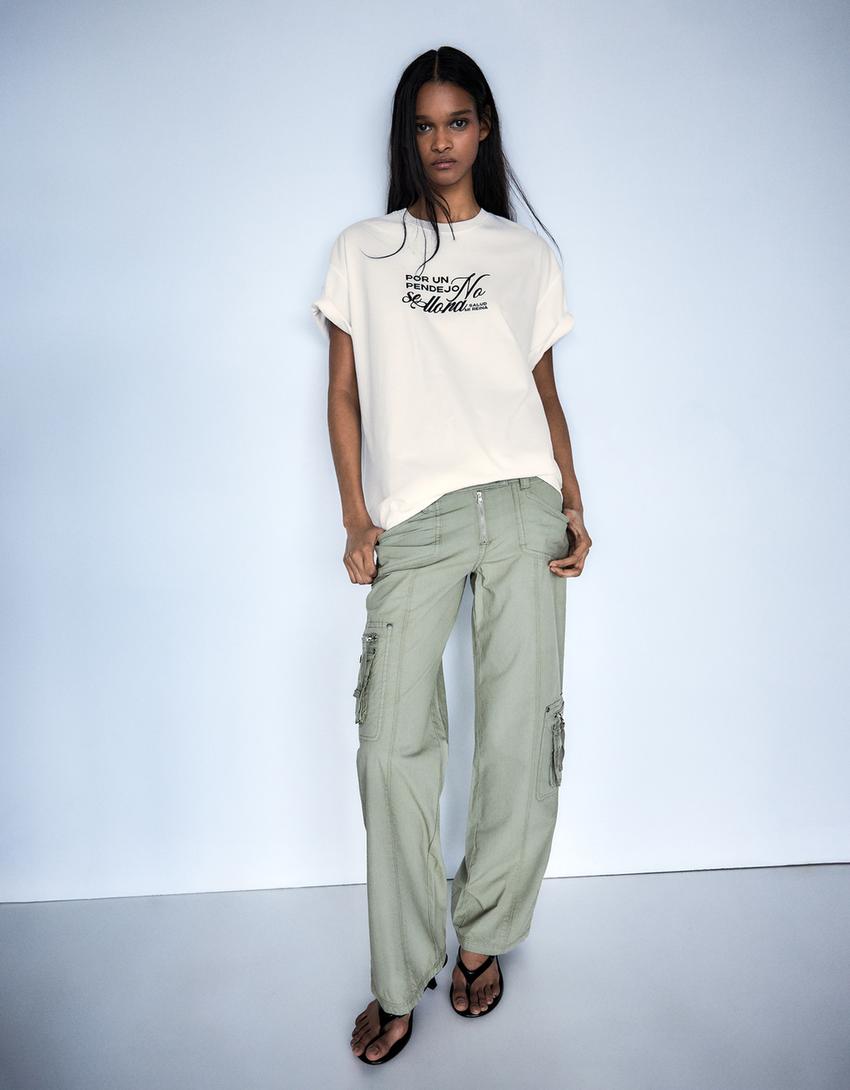 Short sleeve T-shirt with Manuel Turizo print-Off white