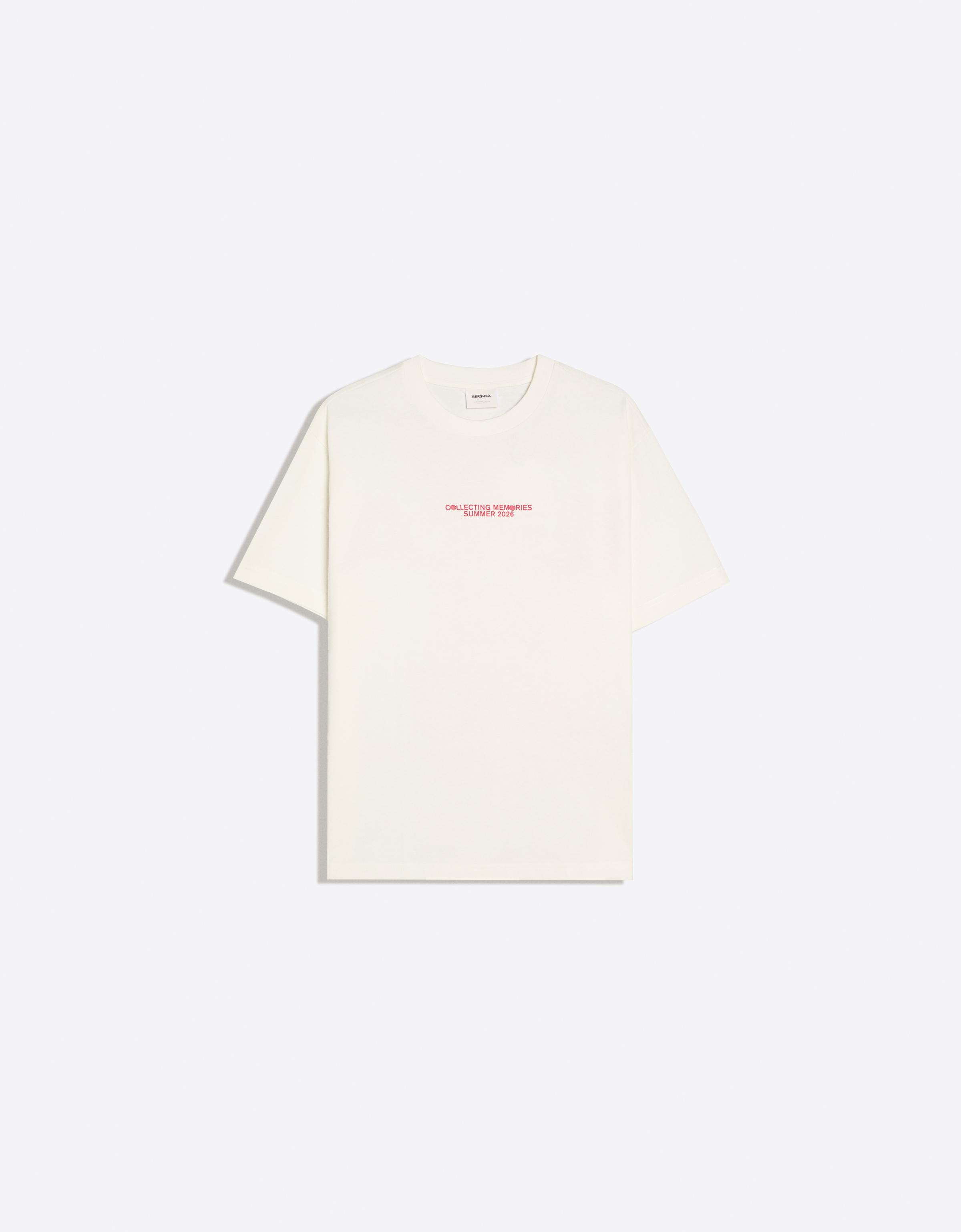 Short sleeve print T-shirt — White