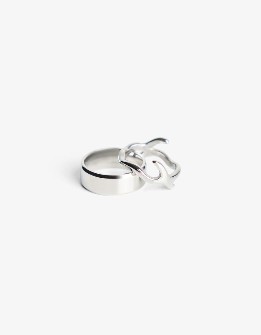 2-Pack out of core ringen-Zilver
