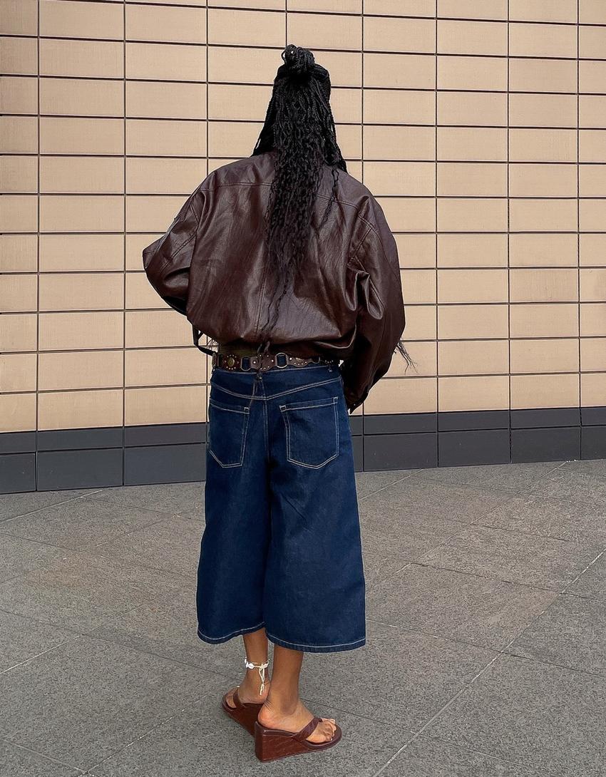 Bermuda jort denim baggy-Marine-2