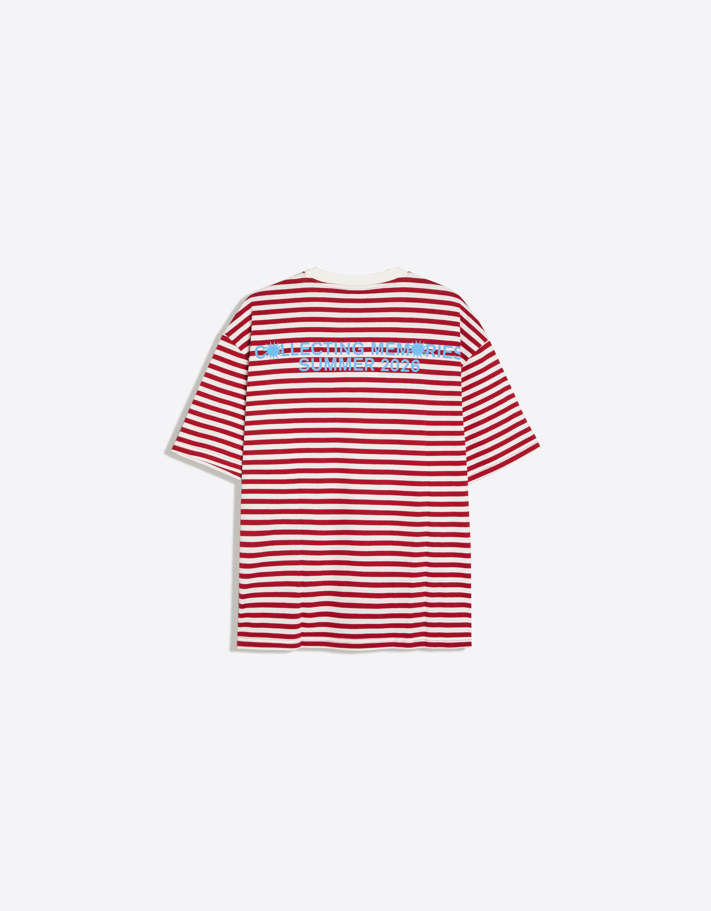 Bershka Relaxed fit çizgili tişört görsel 3