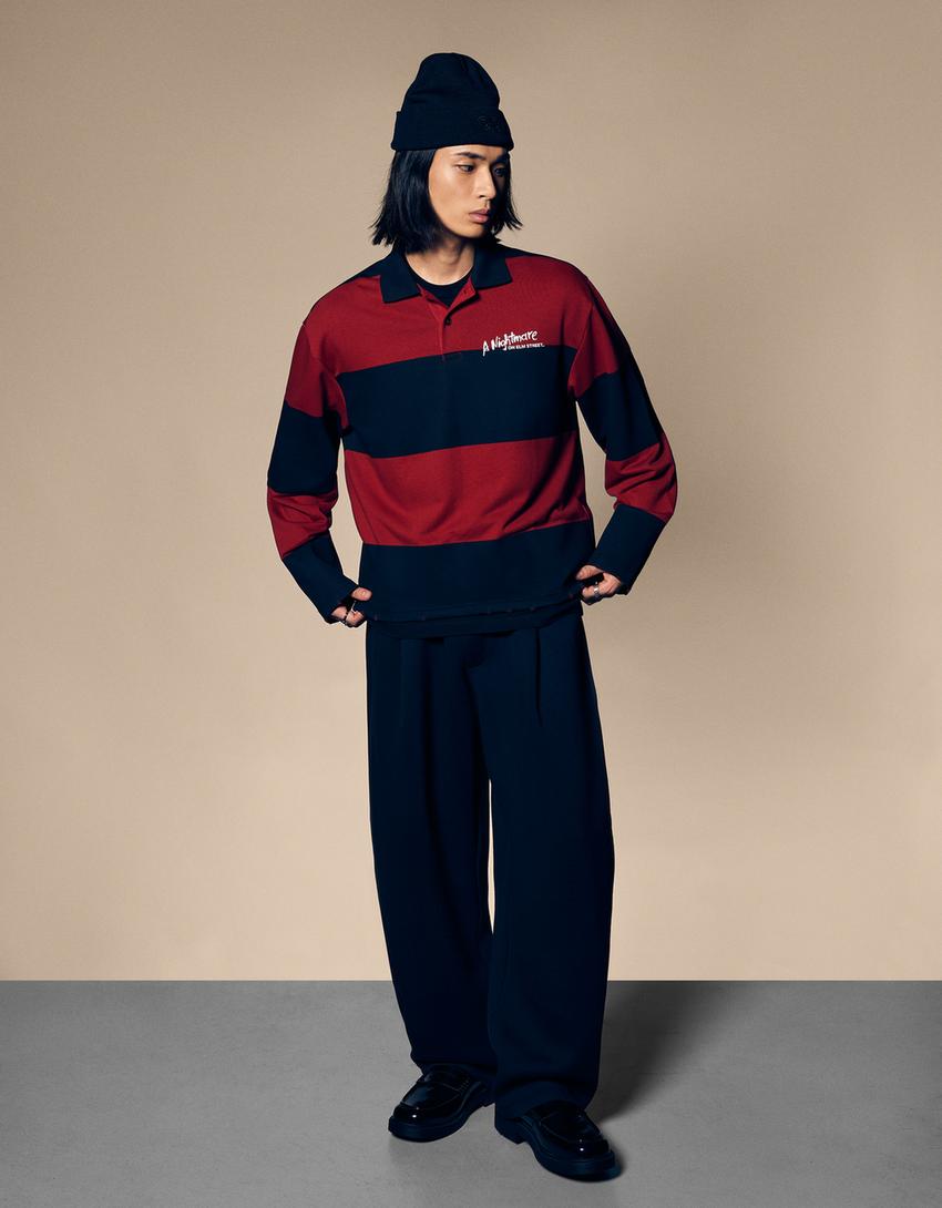 Polo felpa Nightmare on Elm Street-Rojo