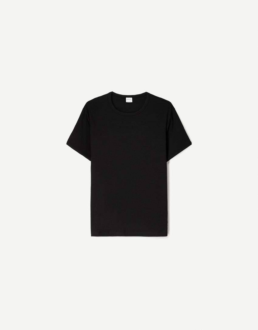 Geribd T-shirt met korte mouw