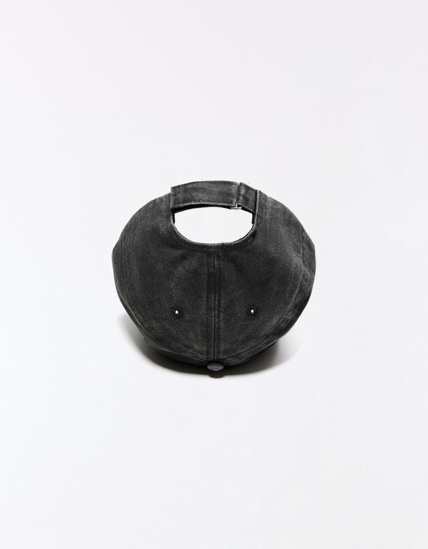 Berretto ricamato-Nero