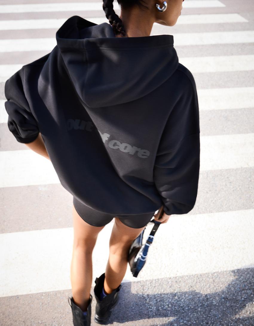 Hoodie with out of core logo