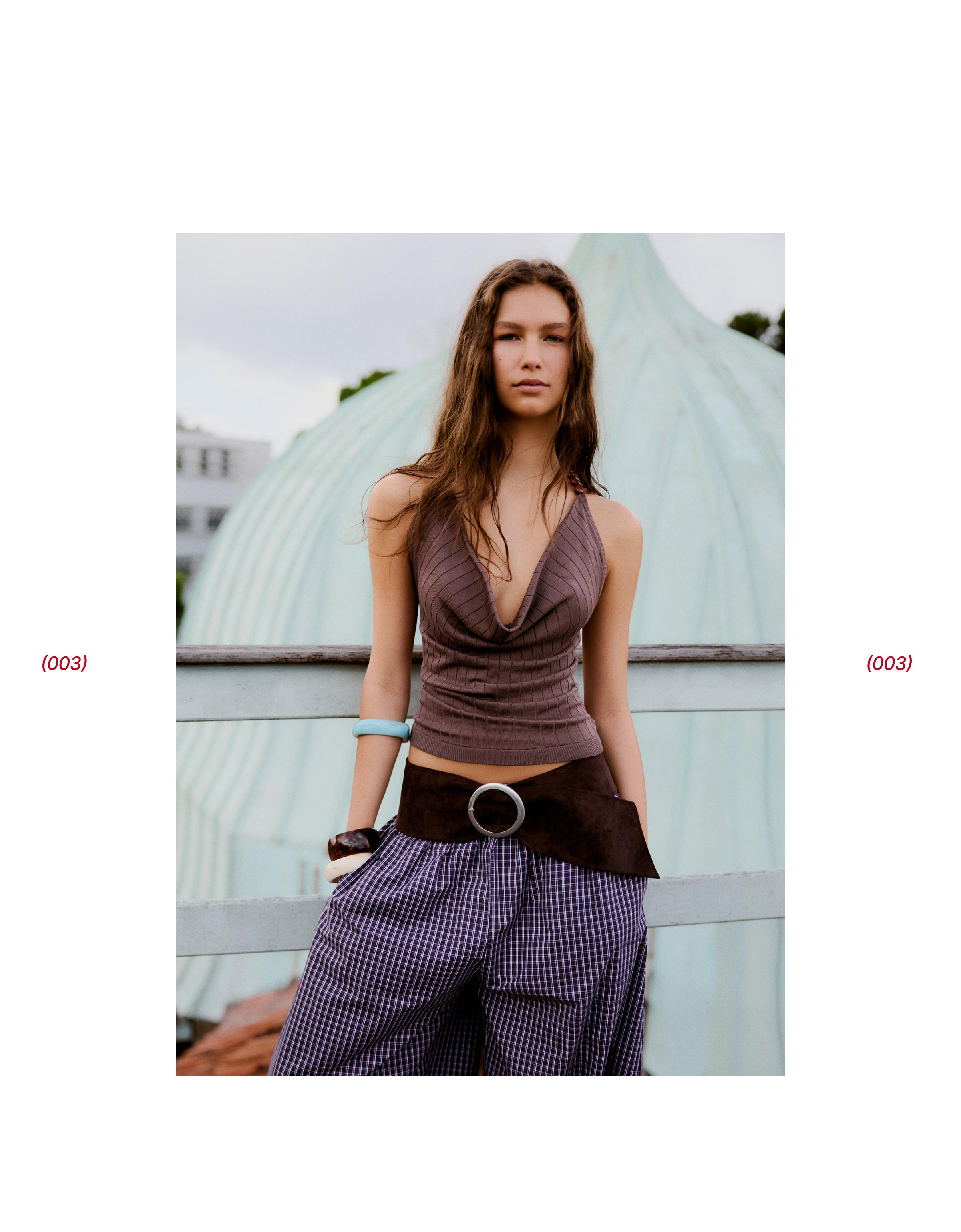 Drapeli halter top - Görsel 18