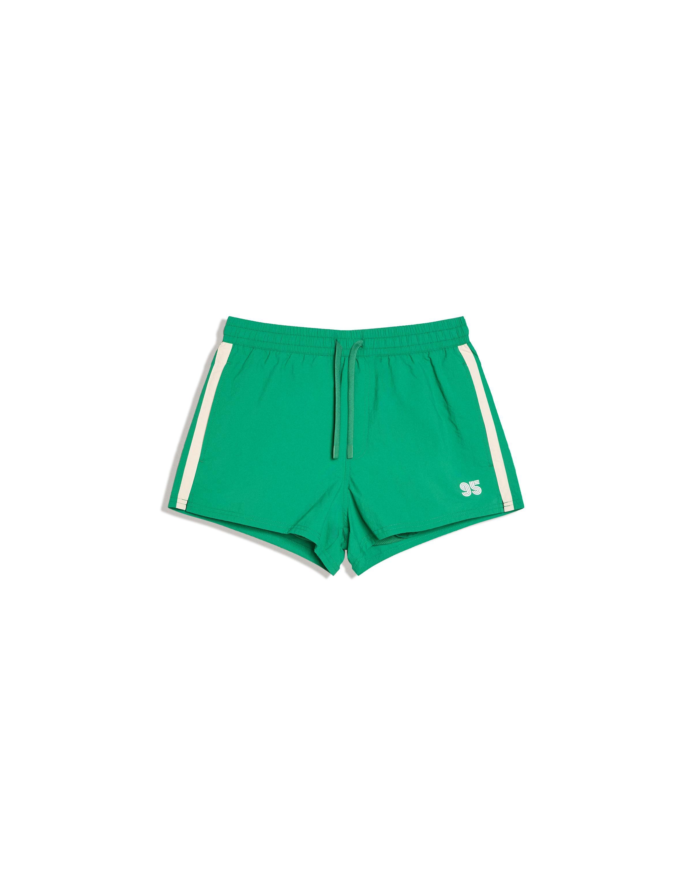Retro short swim shorts — Green