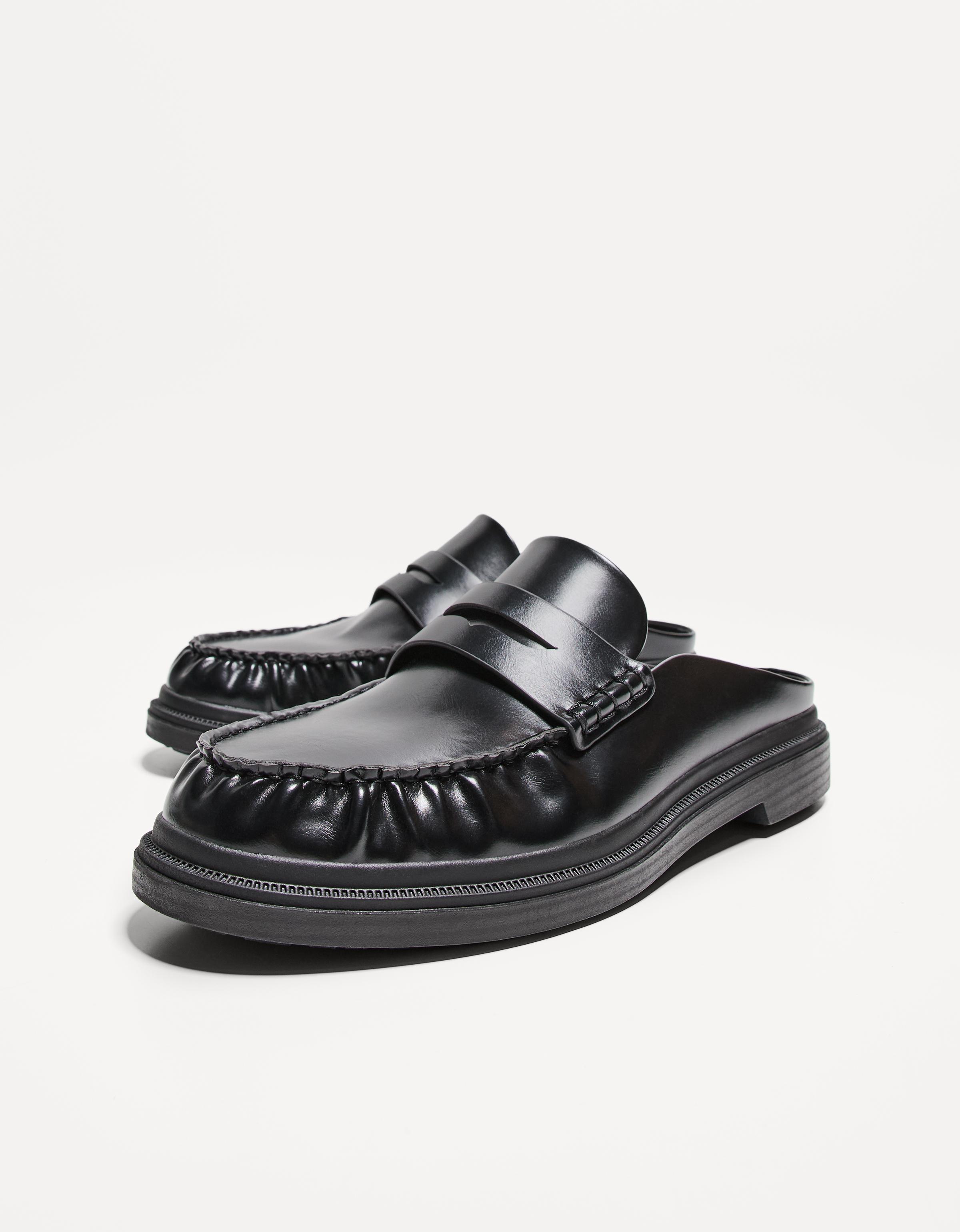 【prank project】Loafer mule Black Mule loafers - New - Men | Bershka