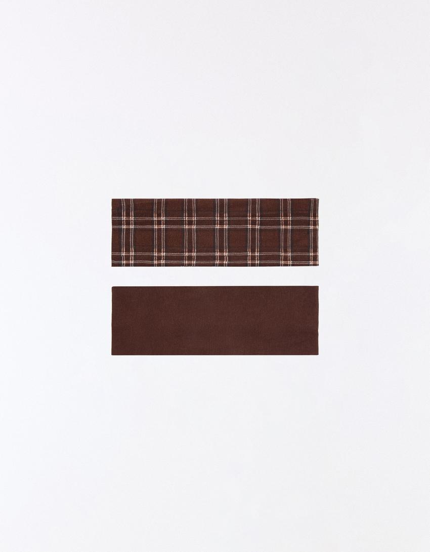 Pack 2 cintas de pelo-Marrón