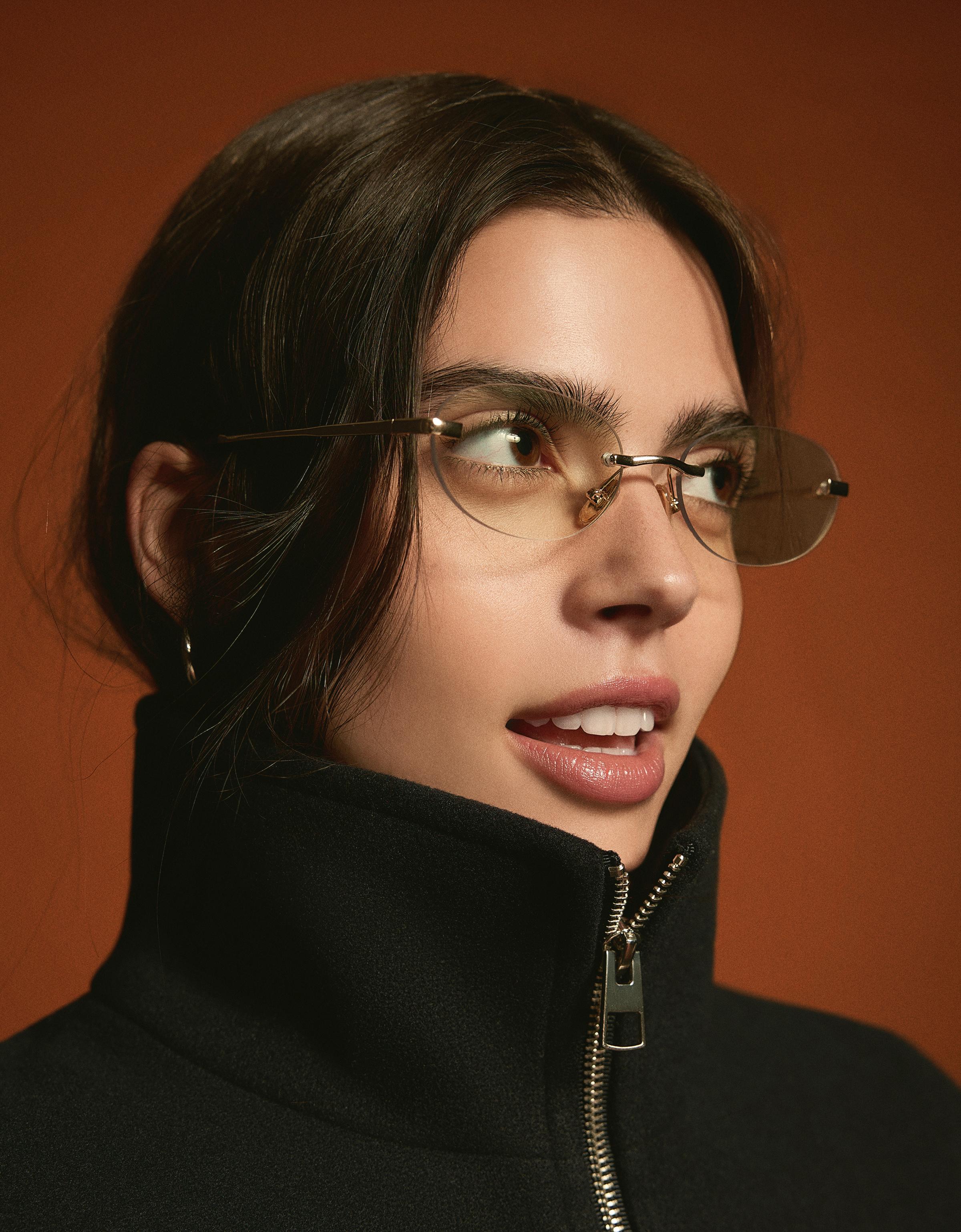 Bershka Randlose Lesebrille Damen Weiss